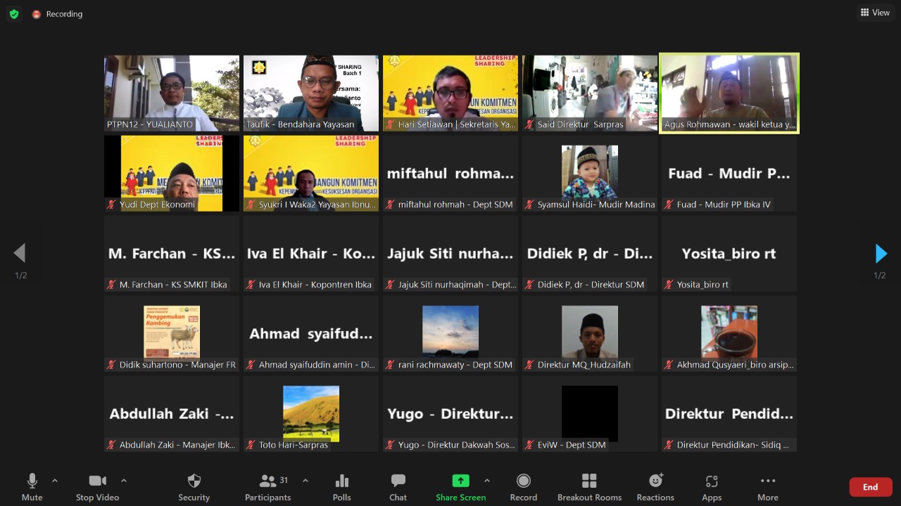 Webinar Leadership Sharing