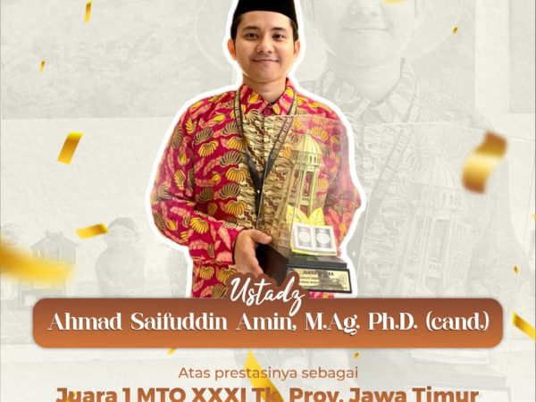 Juara 1 Tafsir Bahasa Indonesia MTQ prov. Jawa Timur ke-XXXI